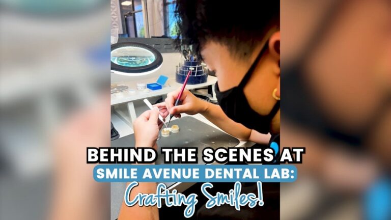 Dental Technician Meticulously Crafting Custom Dental Restorations In A Modern Smile Avenue Family Dentistry Lab, Demonstrating The Precision Of Dental Artisanship And Advanced Dental Technology In Creating Life-Changing Smiles.