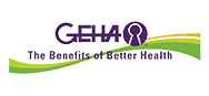 GEHA logo with the tagline 'The Benefits of Better Health' on a transparent background.